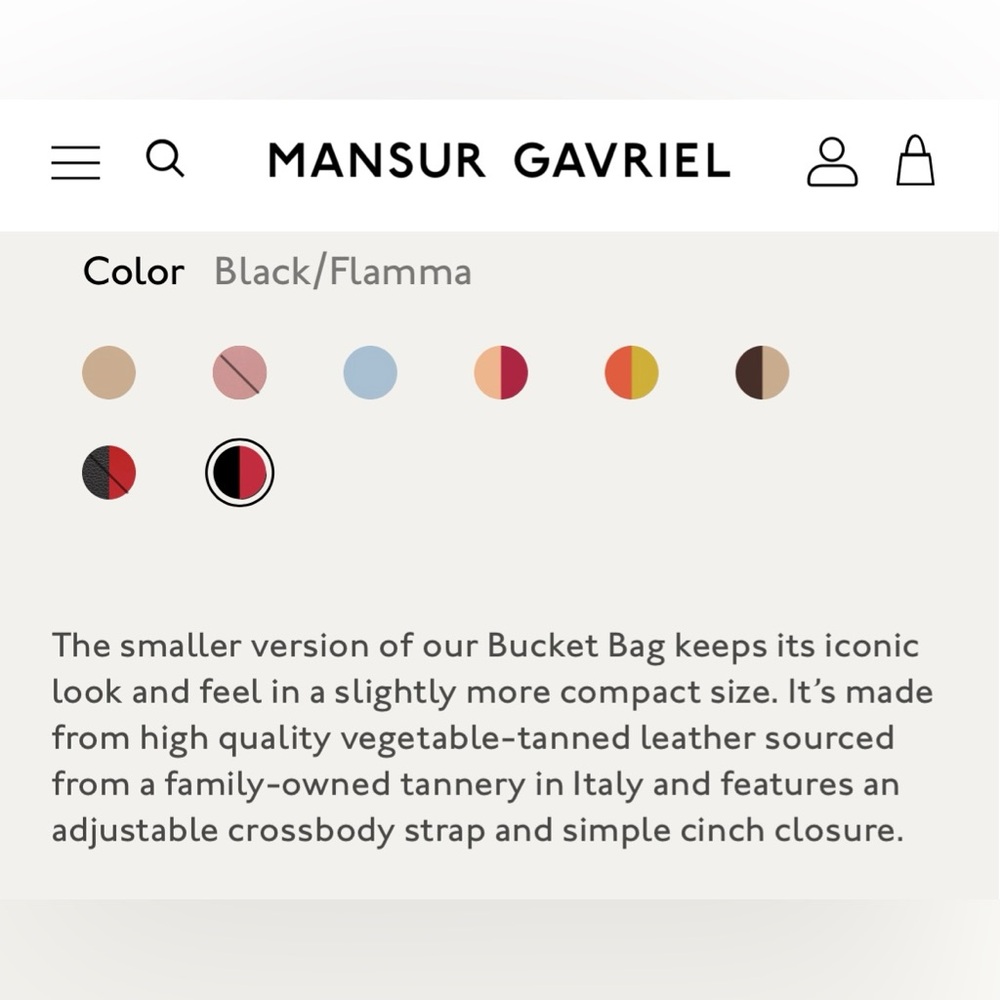 Mansur Gavriel Black Crossbody Bucket Bag - Picture 6 of 15
